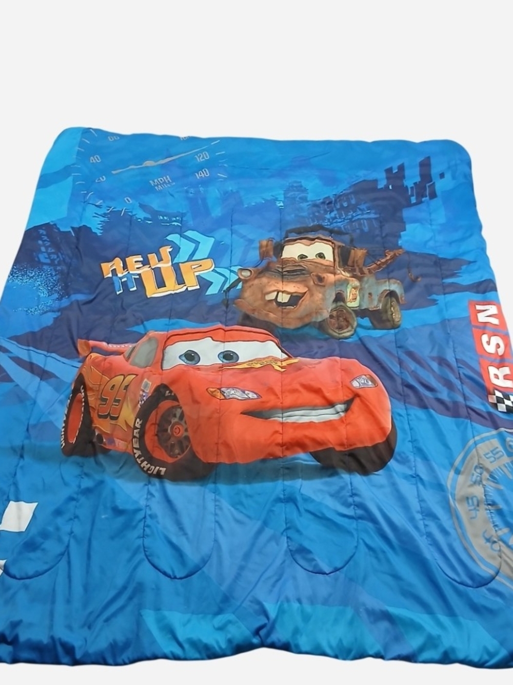 Disney Pixar Cars Full Sz Bedding Set 3 Piece Lightning McQueen Mater Comforter